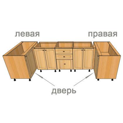 Р-Т100/1л/п Тумба под угол 100 (1дв.+1ящ.) лев./прав.
